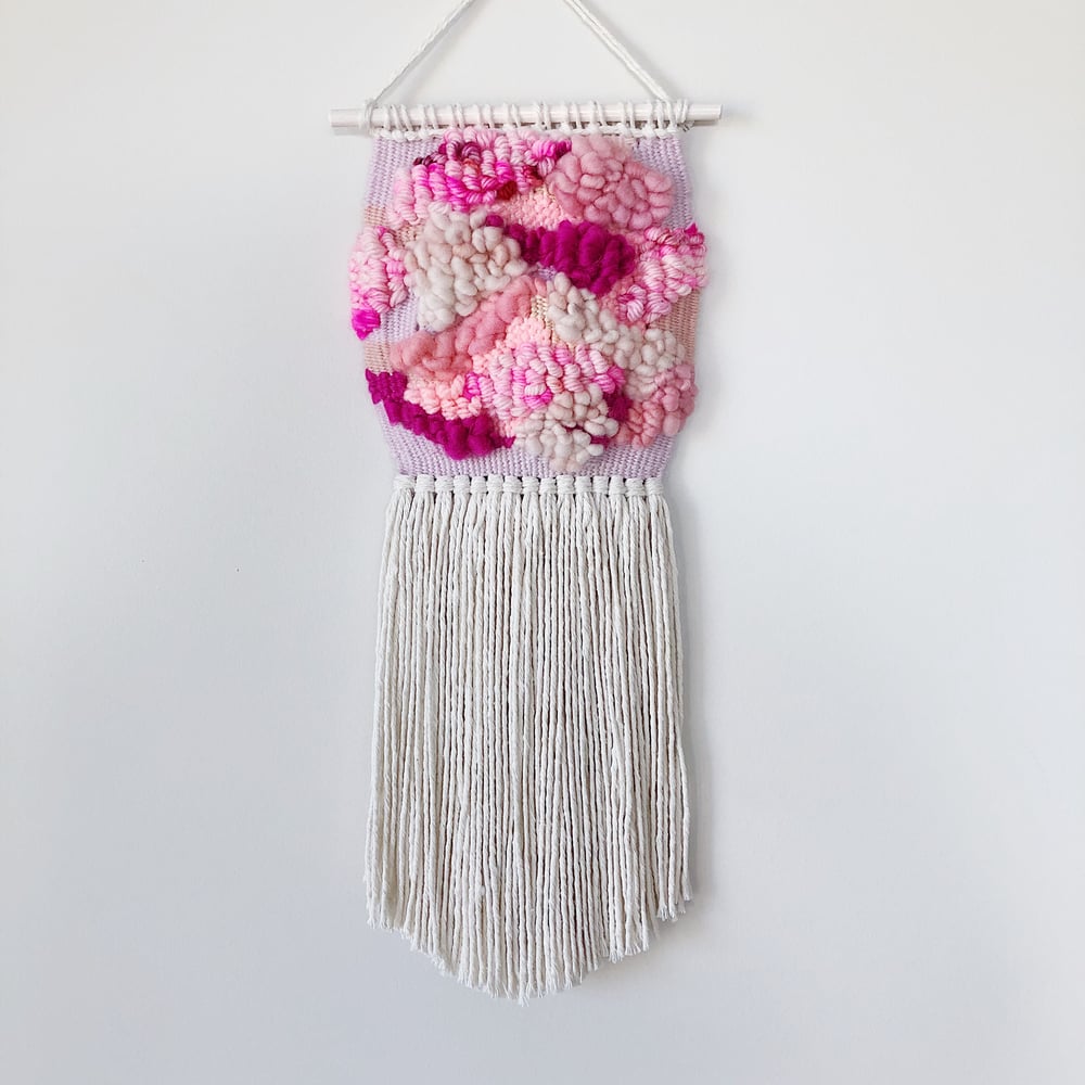 Image of Woven Wall Hanging - Blushing Clouds
