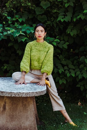 Image of Frid Sweater LIMITED of Merino Peruvian  Wool (colour green apple)