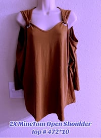 Image 7 of 2X MineTom Open Shoulder Top # 472*10 (Gently Used)