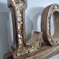 Image 2 of 'LOVE' Wooden sign