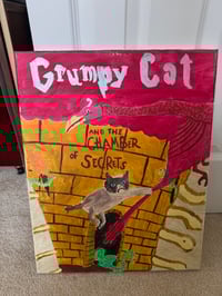 Grumpy Cat and the Chamber of Secrets, acrylic on canvas