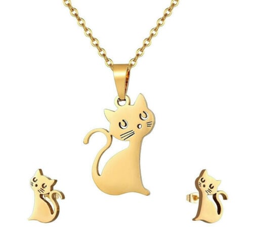 gold cat jewelry