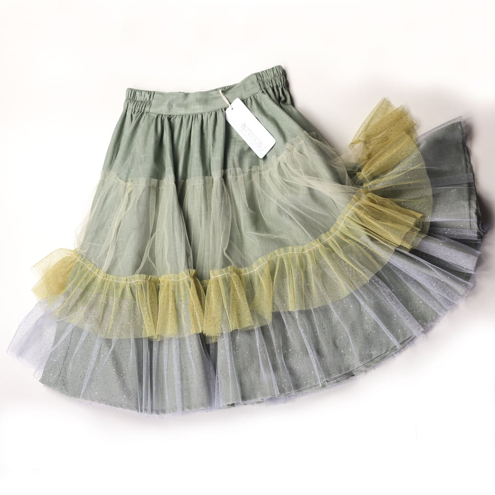 Image of Wonderland Tulle Skirt - Sage Sunflower