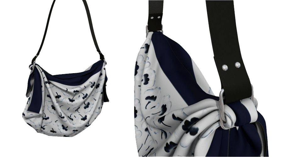 Image of Scarf Tote - Cloud Flowers