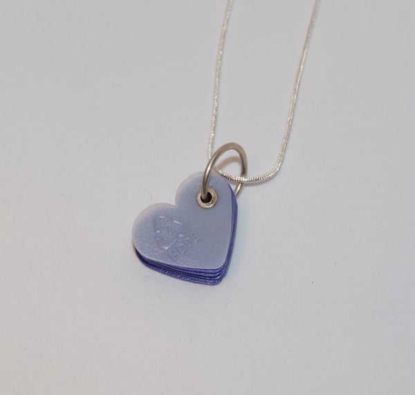 Image of HDPE Floating Heart Pendant Necklace