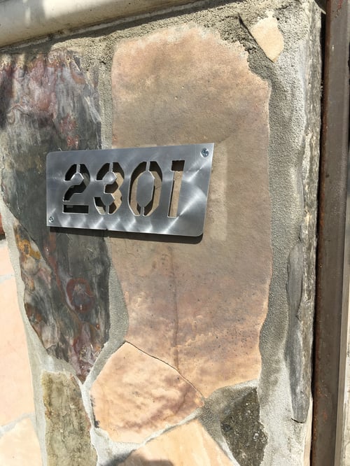 Image of Address sign. 