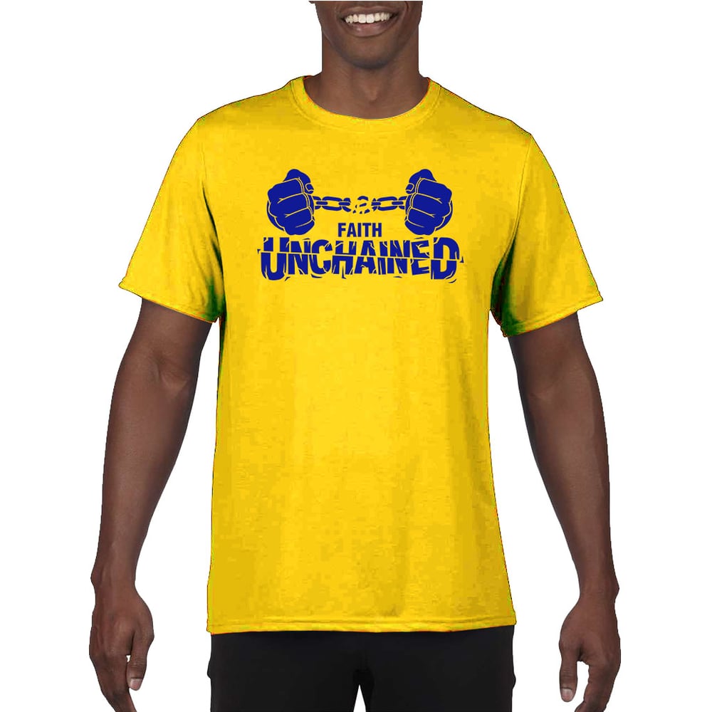 Image of Faith Unchained Yellow and Blue 