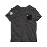 'Uneven Structure' Grey Pocket T-Shirt 