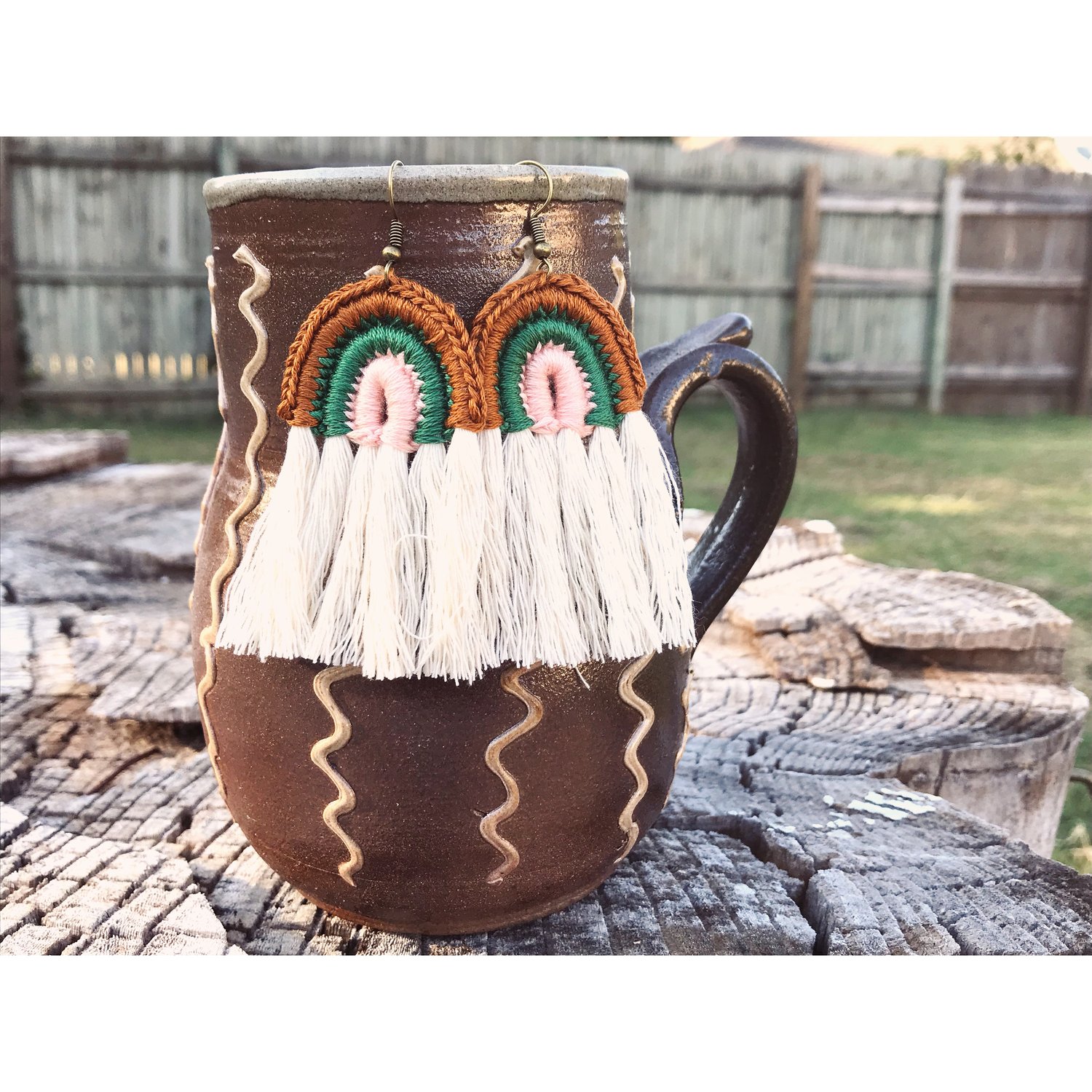 Image of Boho Rainbow Earrings