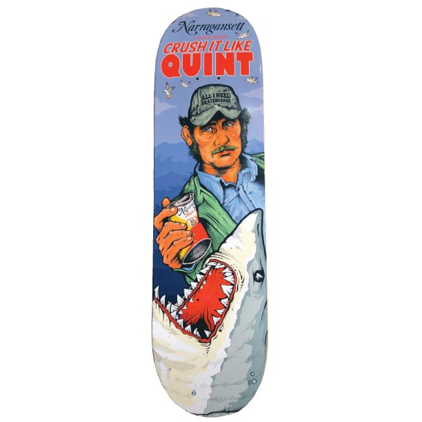 AIN x Narragansett beer skateboards