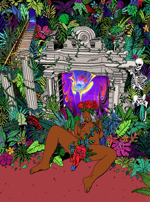 Image of Ensnared in The Mysteries of the Amazon Jungle print