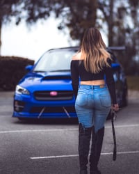 @chelsterzzz walking to her WRX