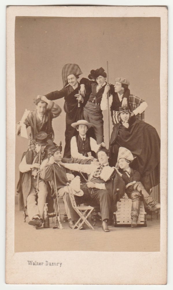 Image of Damry: group of actors, Liège ca. 1865