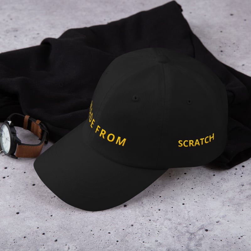 black and gold dad hat