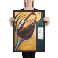 Mujer en copa de Vino tamaño 18" x 24"