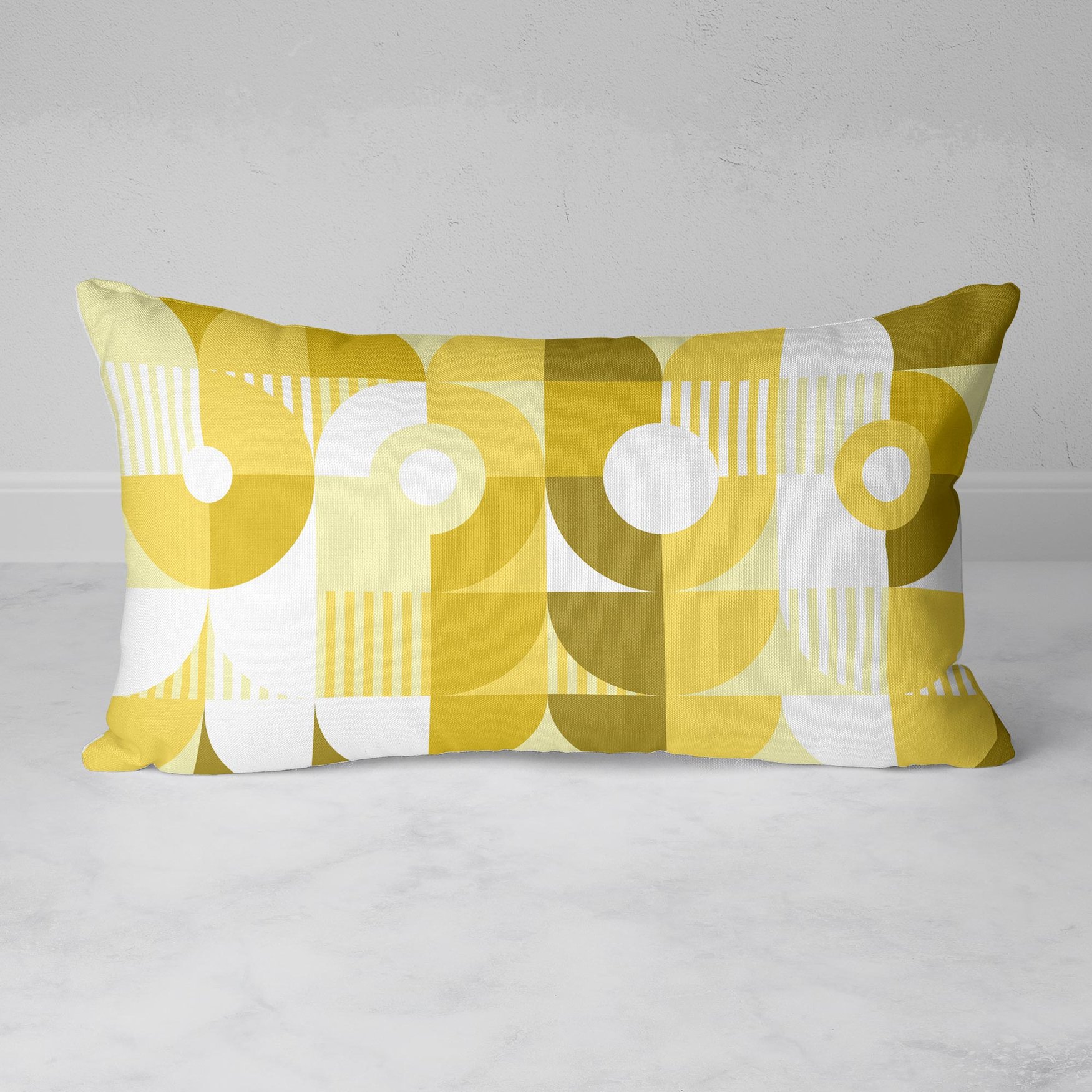 Image of Monochromatic Machine in Gold Rectangular Throw Pillow