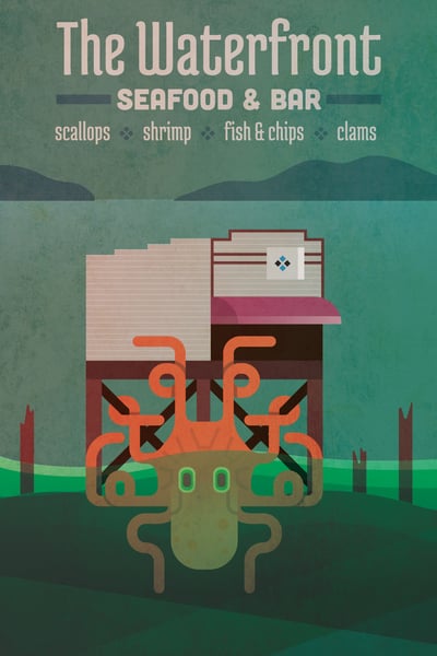 Image of The Waterfront Seafood Poster