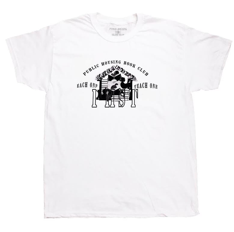 Image of PUBLIC HOUSING (BOOK CLUB) WHITE TSHIRT