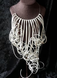 White Lela Fringe Necklace 