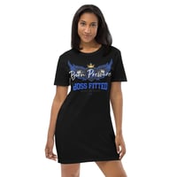 Image 1 of BOSSFITTED Blue Born Pressure Cotton T-Shirt Dress