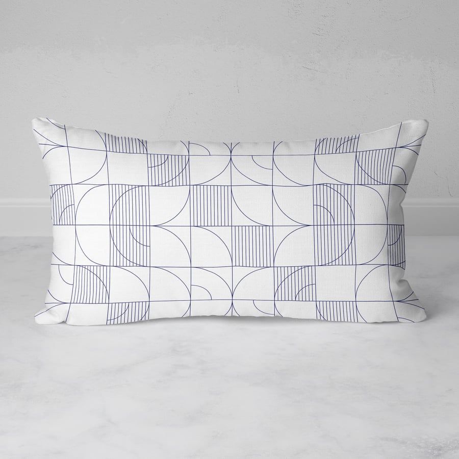 Image of Geometric Harvest Rectangular Throw Pillow