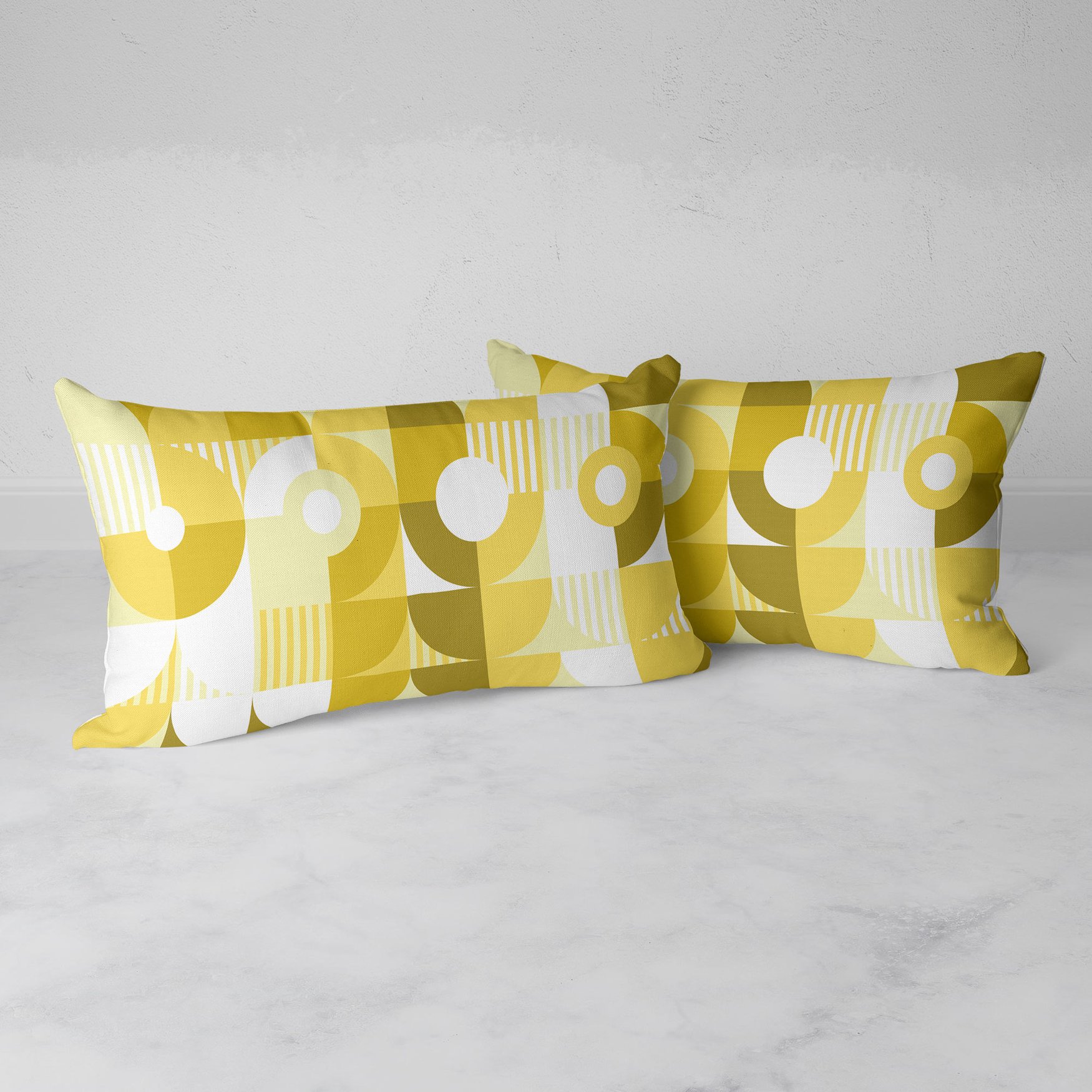 Image of Monochromatic Machine in Gold Rectangular Throw Pillow