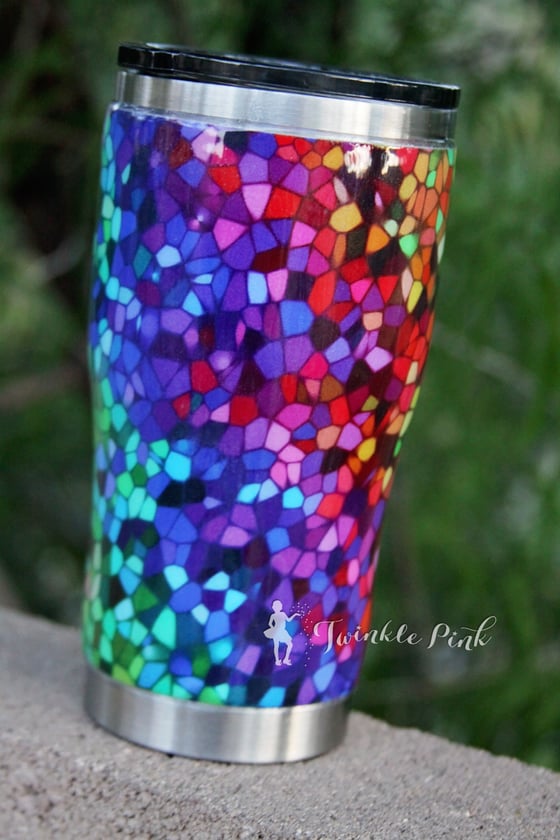 Image of Fabric Kaleidoscope 20oz stainless steel tumbler