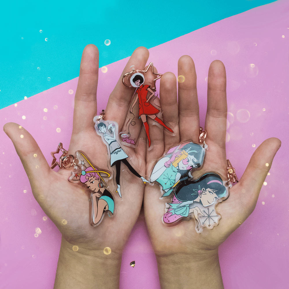 Image of 1960 Space Girl Charms