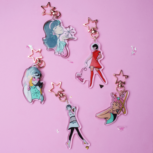 Image of 1960 Space Girl Charms