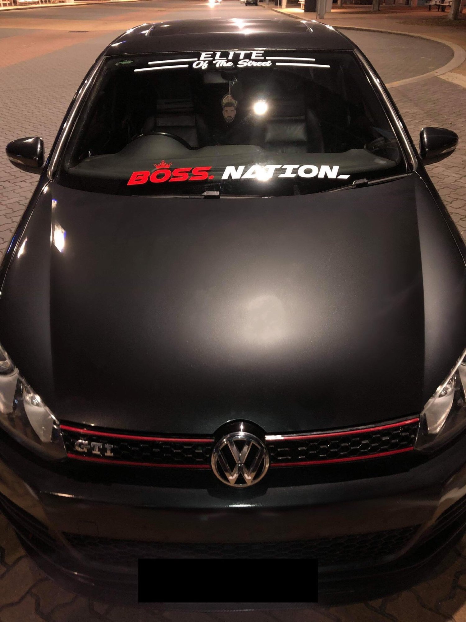 Image of Red x White Windshield Banner