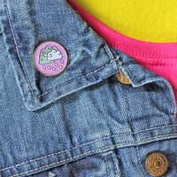 Image 4 of Purple Rain clouds, glitter enamel pin - badge - lapel pin