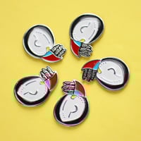 Image 5 of Puffin eating fish enamel pin - silver plating - bird pin - sea bird - nature pin - lapel pin badge