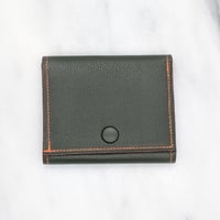 Image 1 of  TRIFOLD Wallet with Snap – Green & Orange