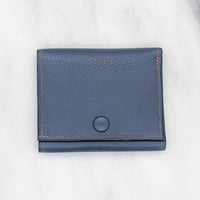 Image 1 of TRIFOLD Wallet with Snap – BLUE & BRONZE