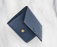 Image 4 of TRIFOLD Wallet with Snap – BLUE & BRONZE