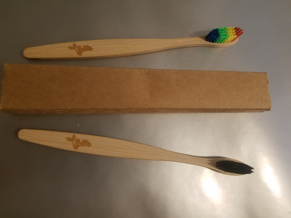 Image of (Single) Mermaid bamboo handle toothbrush