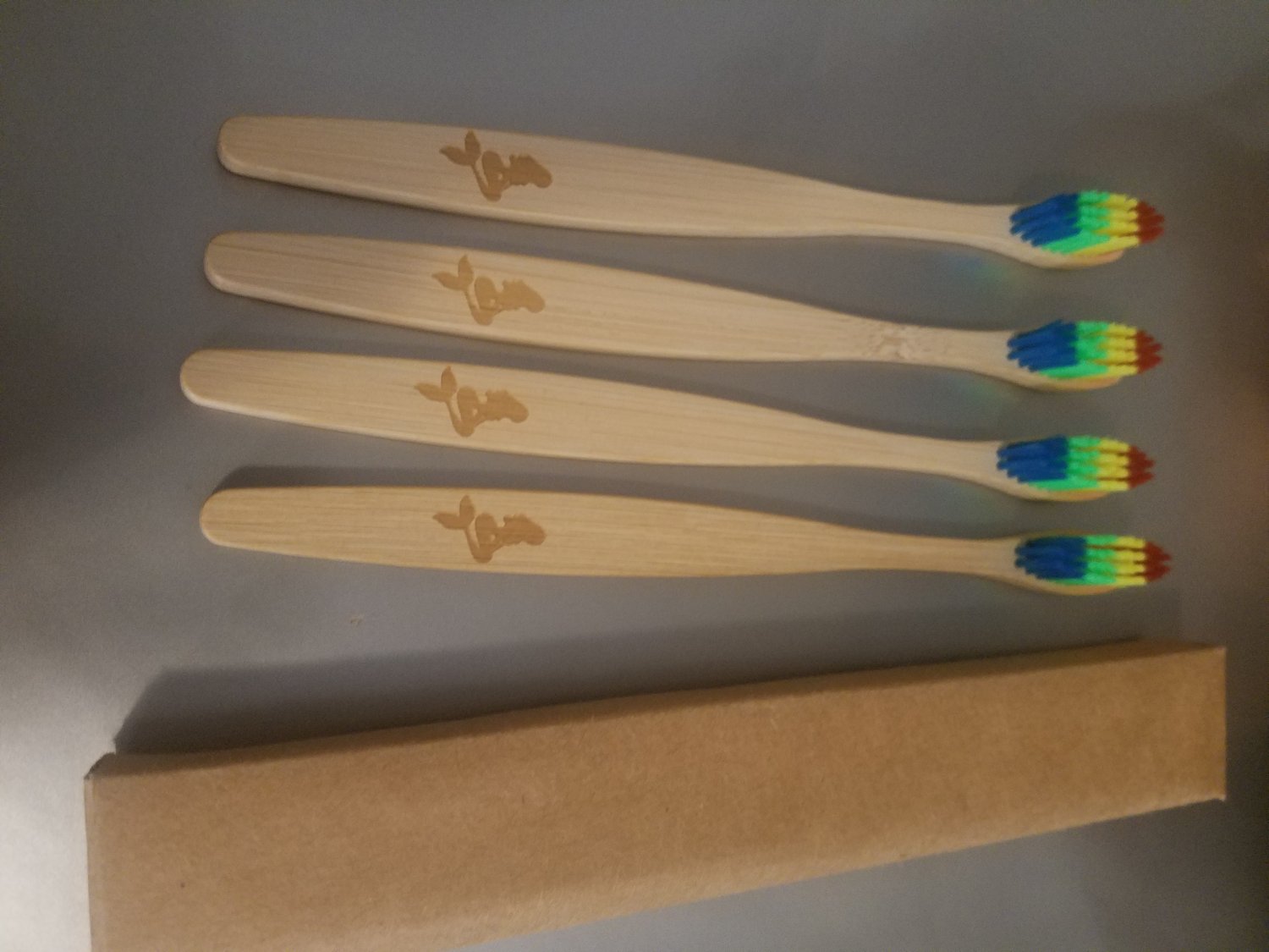 Image of (4 pack) Mermaid Bamboo toothbrush