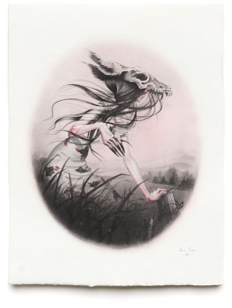Image of AP 4/5, "Yee Naaldlooshi (Skinwalker) Intaglio print