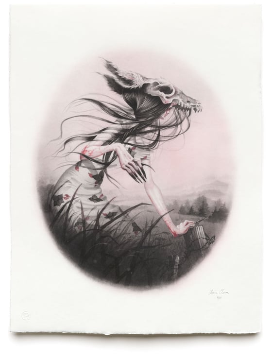 Image of AP 4/5, "Yee Naaldlooshi (Skinwalker) Intaglio print
