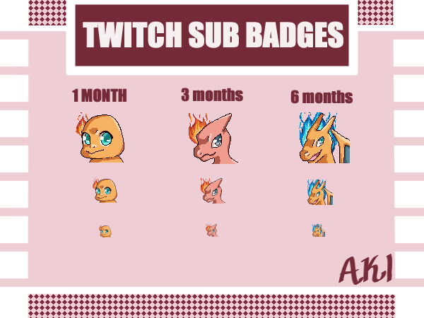 Shiny Charmander Badges Perfect for Twitch Discord or  