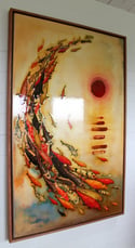Original Canvas - Red Sun Koi - 30" x 48"