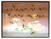 Image 1 of Original Canvas - Swallows at Dawn - 30" x 40"