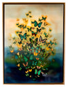 Original Canvas - Butterflies on Prussian Blue Tones - 30" x 40"