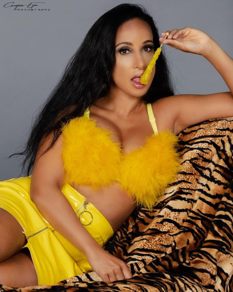 Image of "Canary Yellow" Faux Fur Bra