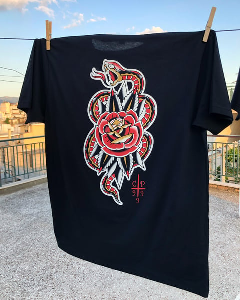 Image of Snake and Rose T-Shirt