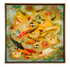 Original Canvas - Koi and Lilies with Reflections of Honesty - 30" x 30"