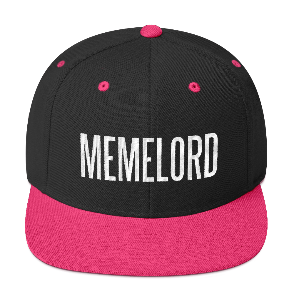 Image of Embroidered Memelord Snapback