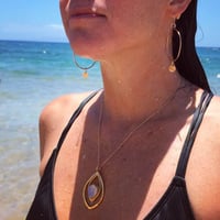 Image 1 of Gold Moonstone talisman necklace