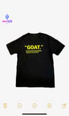 “GOAT” Black & Neon Green Tee