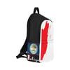 BELIZE - Front White/Red Top/Black Map Fabric Backpack for Adult 